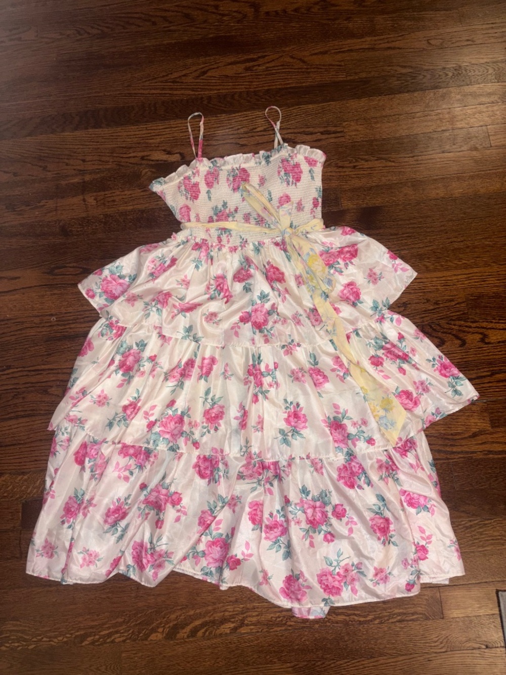 LoveShackFancy X Target- Elise Smoked Tiered Floral Dress-Medium - Picture 3 of 5